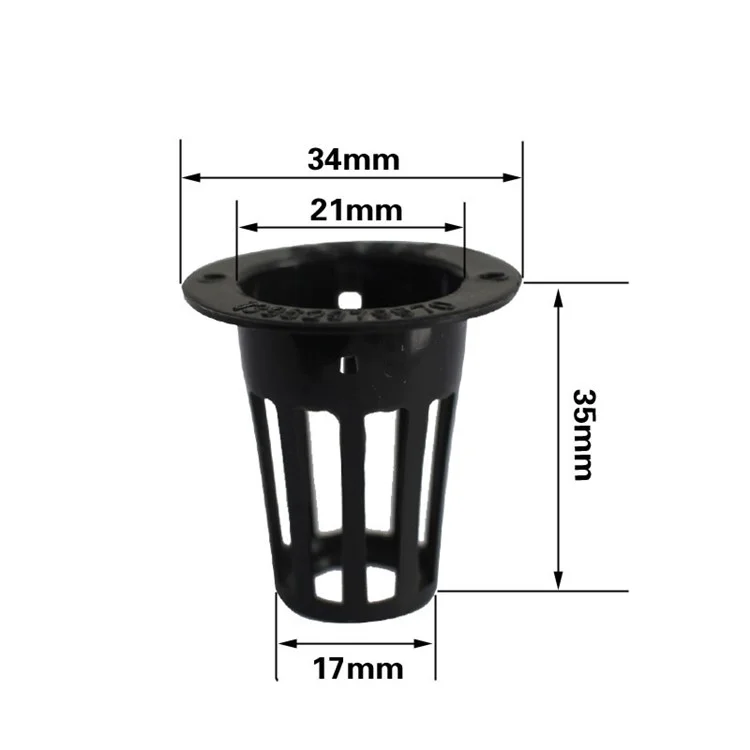10Pcs / Pack 34MM Hydroponics Net Pot Planting Basket Soilless Cultivation Flower Pot Plant Growing Mesh Pot - Black