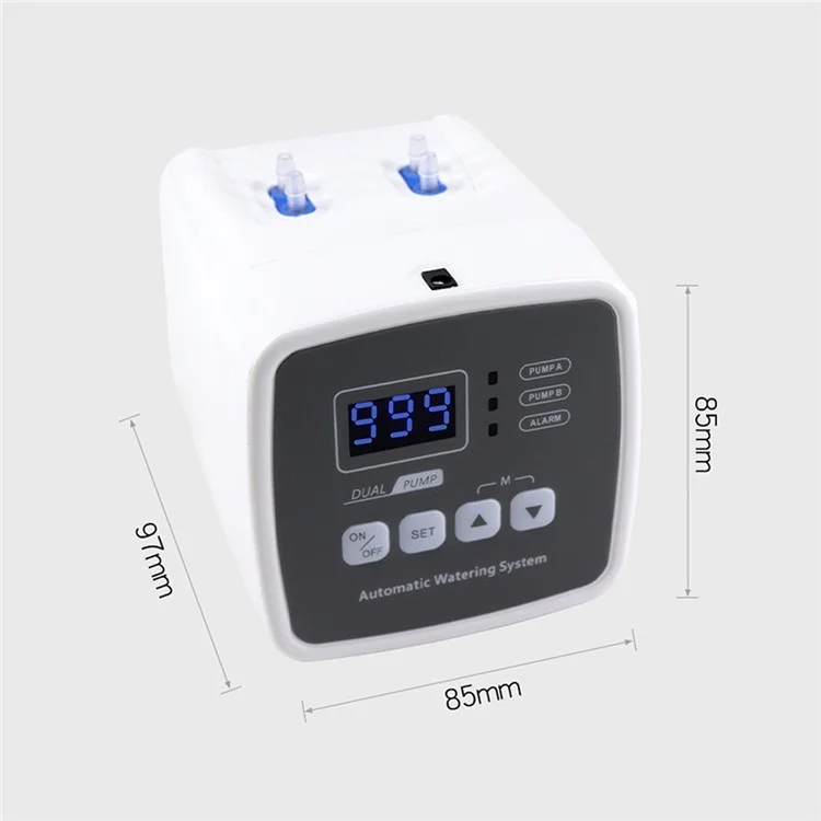 Dual Pump Automatic Watering System for Garden Plants Drip Irrigation Controller for 20 Potted Plants - EU Plug
