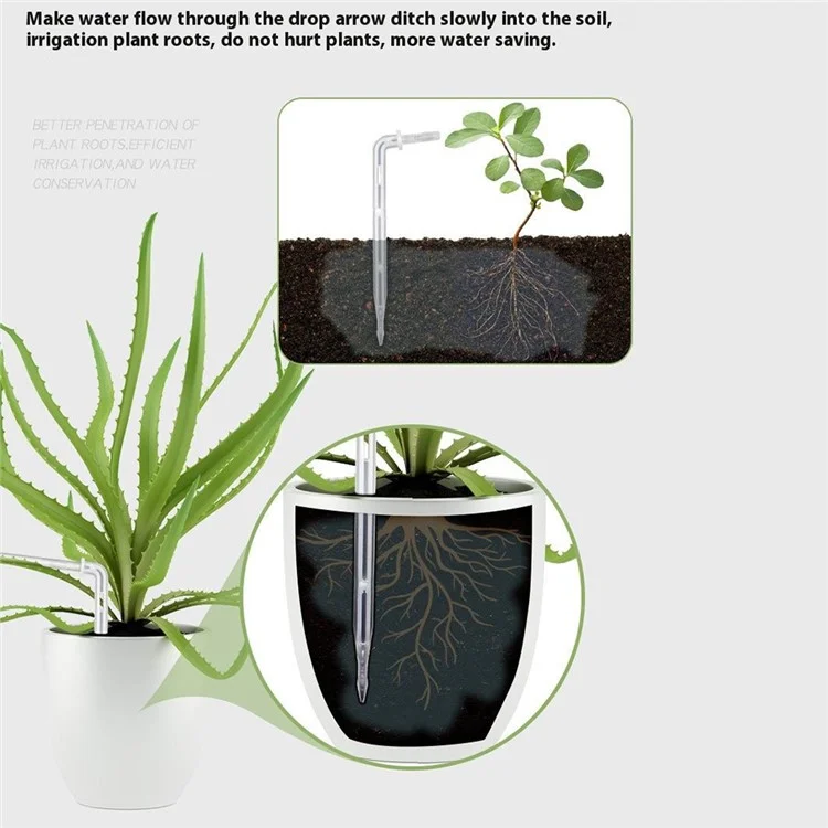 Doppelpumpen-Automatisches Bewässerungssystem für Gartenpflanzen Tropfbewässerungssteuerung für 20 Topfpflanzen - US-Stecker