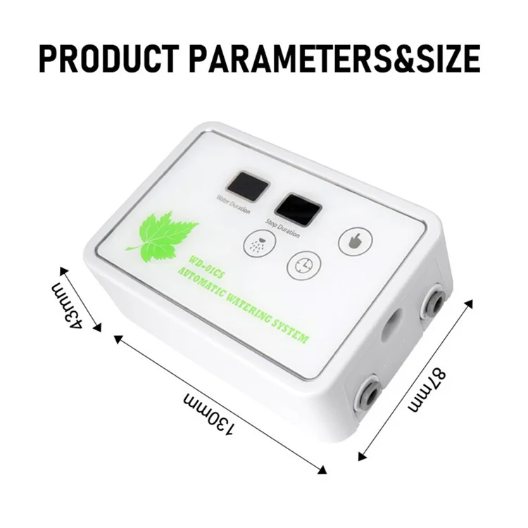 Einstellbares Tropfbewässerungssystem mit Doppel-Display Automatischer Bewässerungstimer für Balkongefäßpflanzen - EU-Stecker