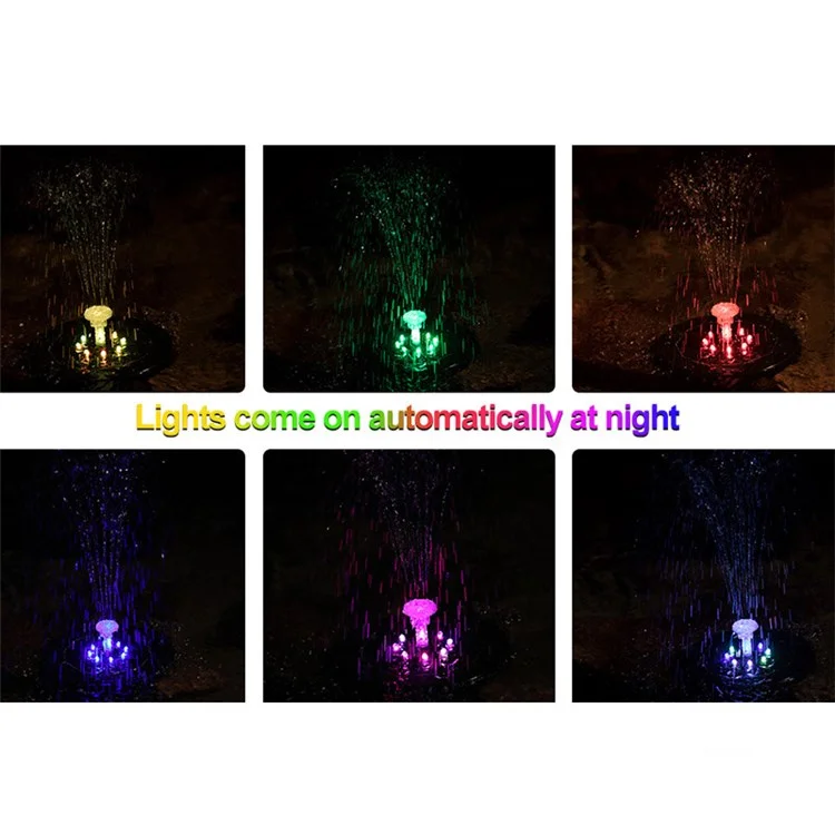MEIERDE SF059 Fonte Solar ao ar Livre 3W Power Garden Garden Fountain Landscape Creative Fountain Flutuante Com Luzes LED
