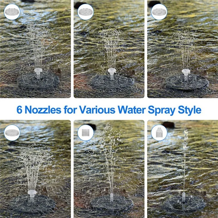 MEIERDE SF059 Fonte Solar ao ar Livre 3W Power Garden Garden Fountain Landscape Creative Fountain Flutuante Com Luzes LED