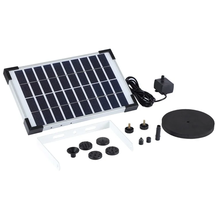 Meierde SF030 5W Stand Solar Fountain Piscine Extérieure Piscine Eaute Fonctionnement Mini Fountain Solar Pannel Équipement de Bain Pour la Décoration du Jardin