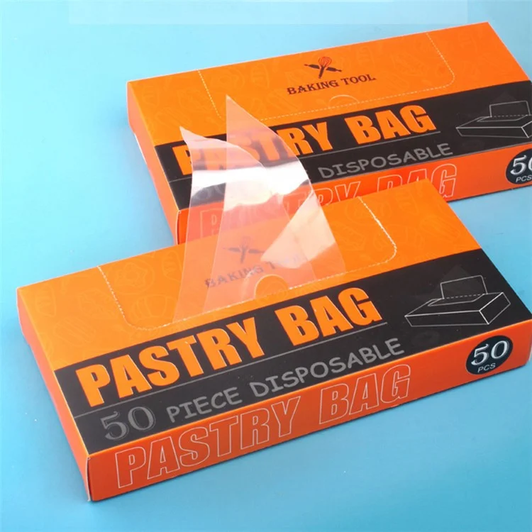 50PCS Bolsas de Repostería Engrosadas Desechables Bolsas de Tubería Bolsas de Glaseado Bolsas de PE Claras para Decoración de Pasteles Herramientas de Horneado Suministros (Sin Certificación de la FDA, Sin BPA)