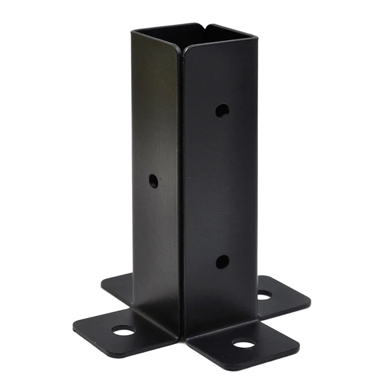 4 Peças Kit de Suporte para Gazebo Estrutura de Madeira com Conector de Base de Canto Viga Pergolado Âncora de Poste de Cerca