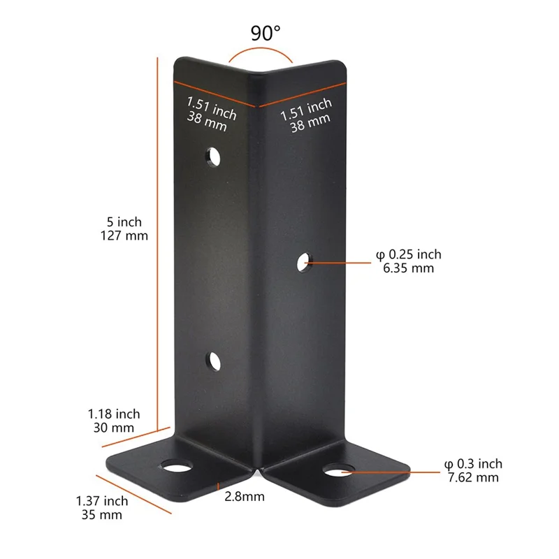 4 Peças Kit de Suporte para Gazebo Estrutura de Madeira com Conector de Base de Canto Viga Pergolado Âncora de Poste de Cerca