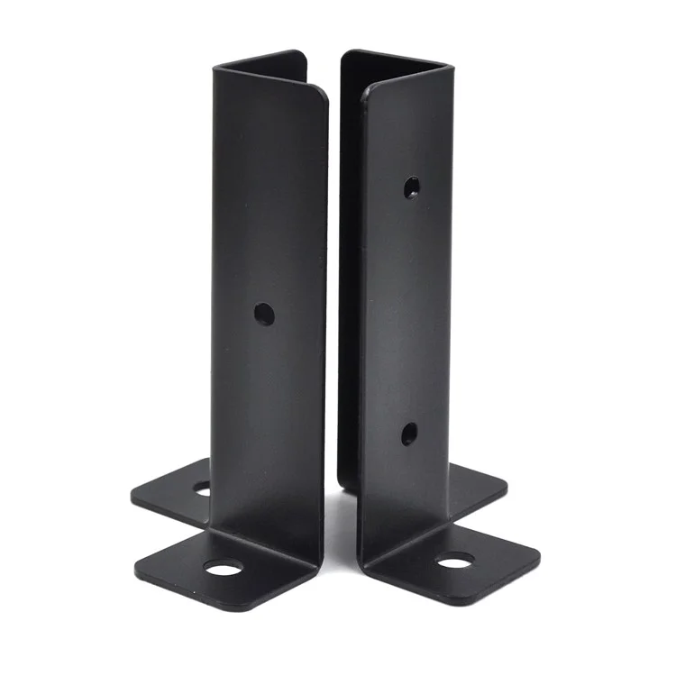 2 Peças Kit de Suporte para Gazebo Conector de Base de Poste para Pérgola Cerca Pátio Suporte Metálico Ajustável