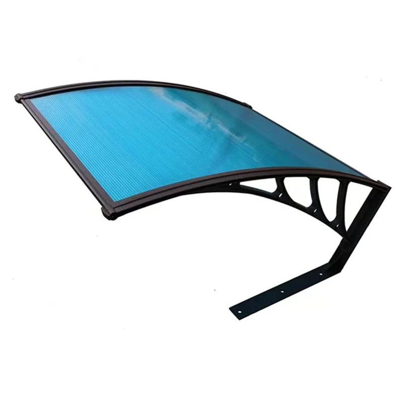 Outdoor Small Lawn Mower Sunshade Awning PC Sun Shield Rainproof Board, 1000x800mm - Blue