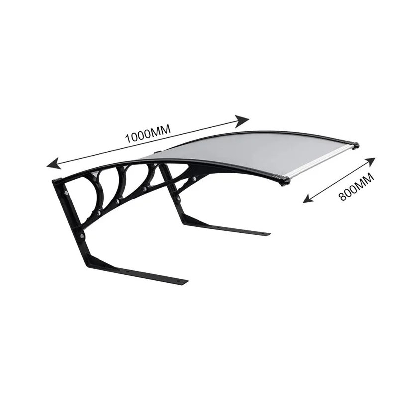 Outdoor Small Lawn Mower Sunshade Awning PC Sun Shield Rainproof Board, 1000x800mm - Blue