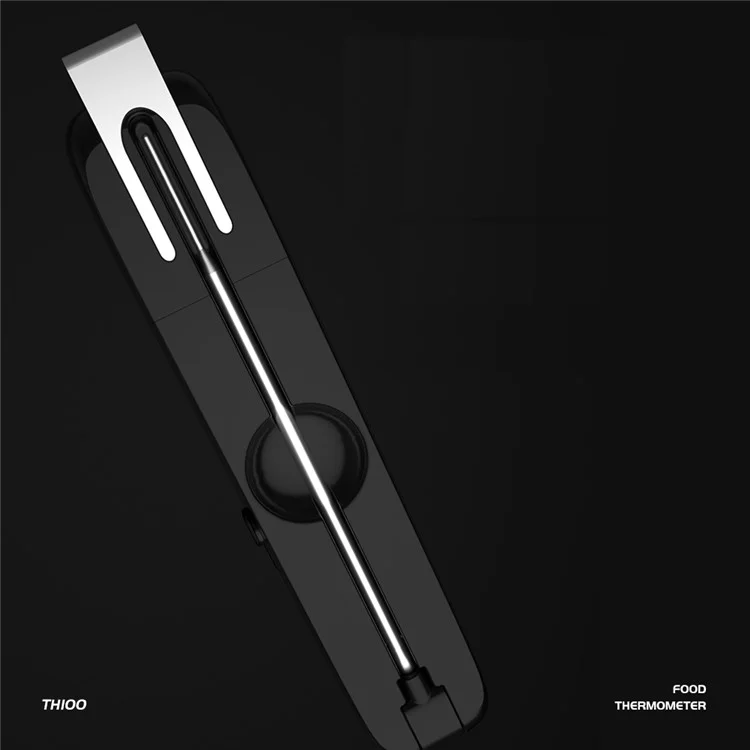 TH-100 Ultra Fast Digital Instant Read Magnetic Meat Thermometer with Folding Probe for Kitchen Food Cooking BBQ - Black