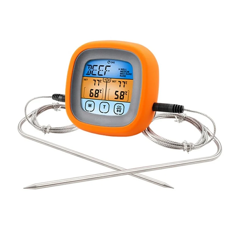 TS-6601-2 Doppelsonde BBQ Thermometer Küchengrill Fleischtemperaturmessungstromwerkzeug