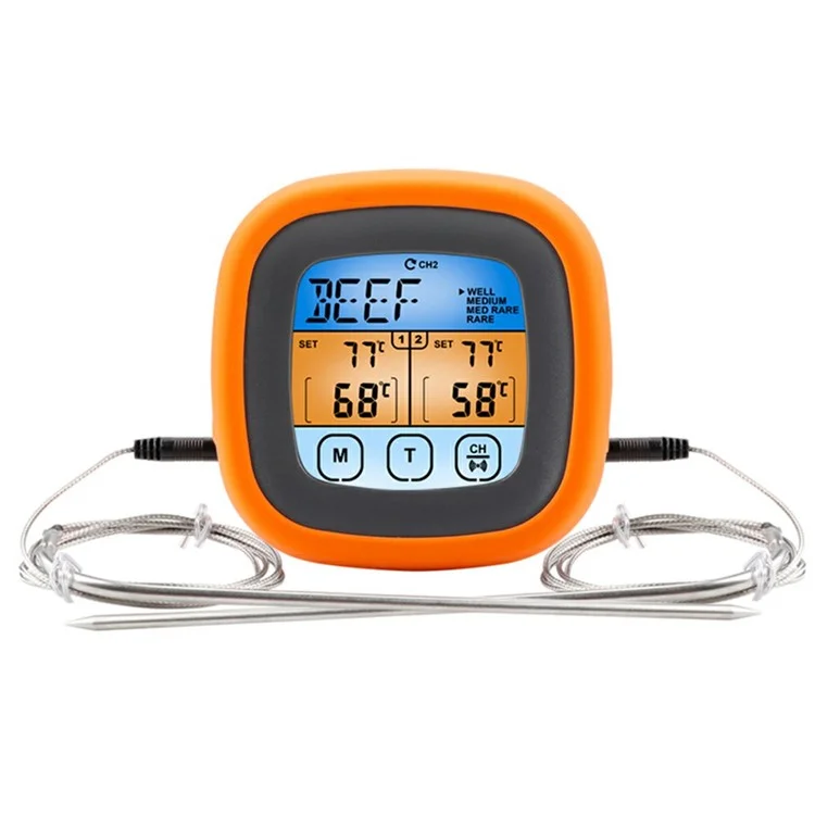 TS-6601-2 Doppelsonde BBQ Thermometer Küchengrill Fleischtemperaturmessungstromwerkzeug