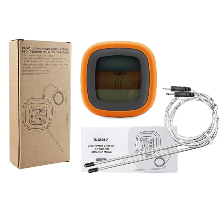 Thermomètre double sonde BBQ TS-6601-2 pour cuisine, barbecue, température de la viande