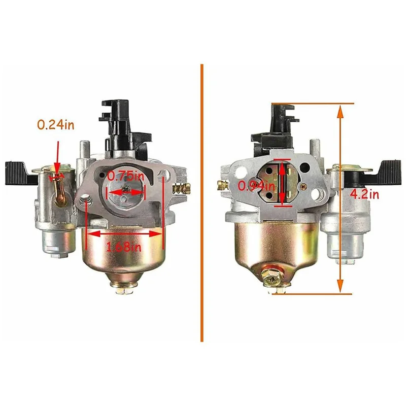 Aluminum Replacement Carburetor for Honda 170F / 168F / GX160 Water Pumps Power Generators