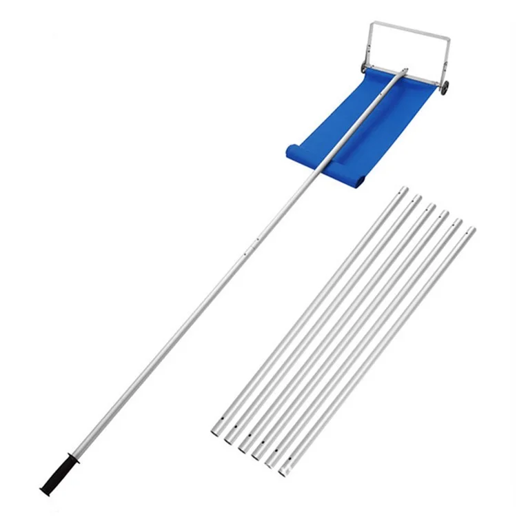 Pá para neve retrátil de 6,1 m com rodas e cabeça de pá de tecido Oxford - Diâmetro do tubo 30 mm x Espessura da parede 1,0 mm