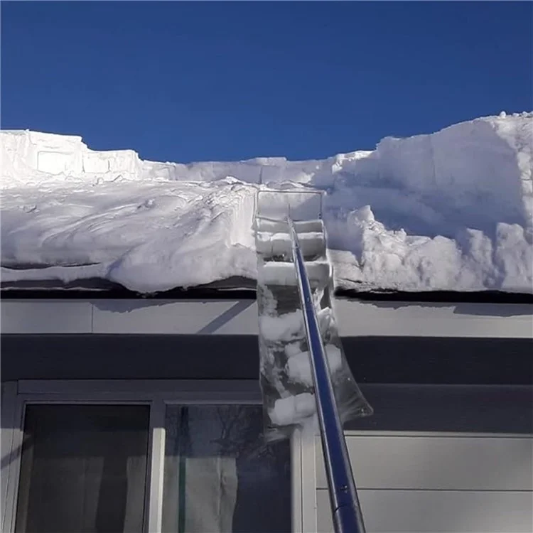 Pá para neve retrátil de 6,1 m com rodas e cabeça de pá de tecido Oxford - Diâmetro do tubo 30 mm x Espessura da parede 1,0 mm