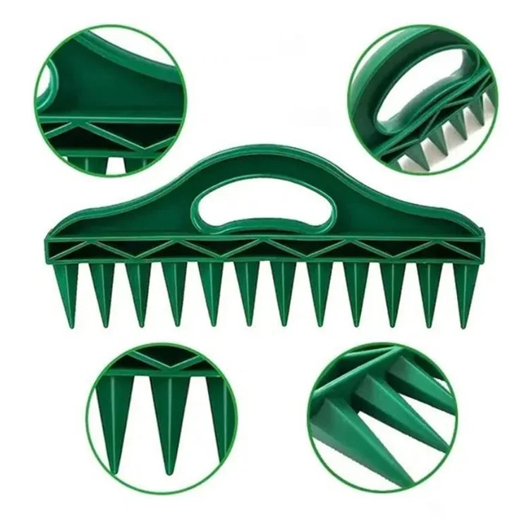 Semoir à Graines en Plastique Vert avec 12 Trous Outil de Plantation Multi-Semis Perforateur de Semences