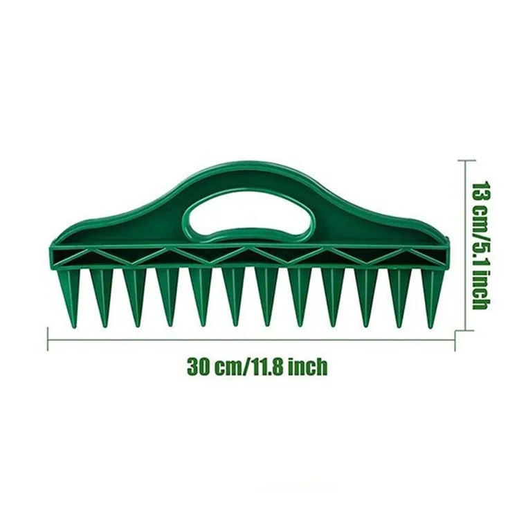 Semoir à Graines en Plastique Vert avec 12 Trous Outil de Plantation Multi-Semis Perforateur de Semences