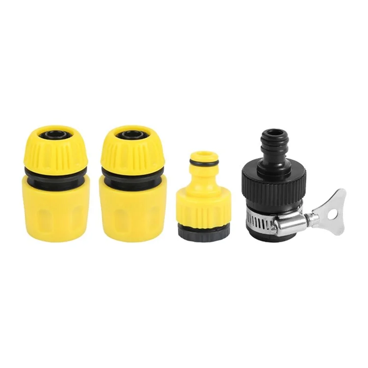 4 Pezzi / Set Raccordi per Tubi Connettori da 1/2 Pollice e 3/4 Pollice Adattatori Connettore Universale per Rubinetto e Lavatrice