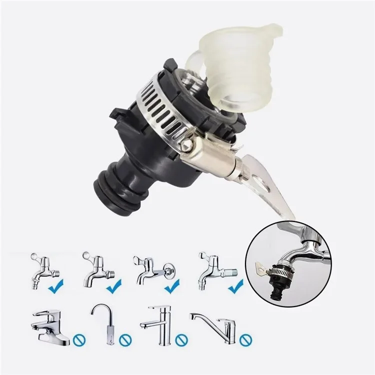 4 Pezzi / Set Raccordi per Tubi Connettori da 1/2 Pollice e 3/4 Pollice Adattatori Connettore Universale per Rubinetto e Lavatrice