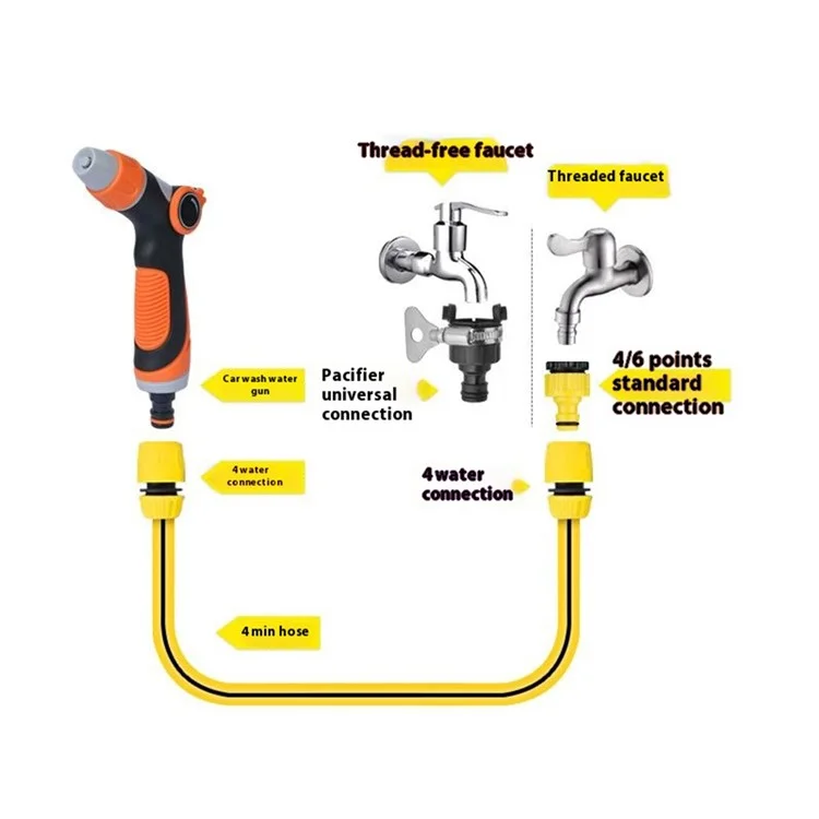 4 Pezzi / Set Raccordi per Tubi Connettori da 1/2 Pollice e 3/4 Pollice Adattatori Connettore Universale per Rubinetto e Lavatrice