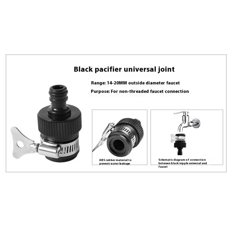 4 Pezzi / Set Raccordi per Tubi Connettori da 1/2 Pollice e 3/4 Pollice Adattatori Connettore Universale per Rubinetto e Lavatrice