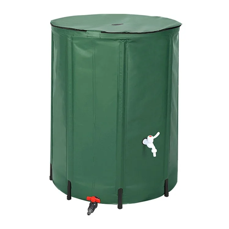 Barril Plegable Portátil para Recolección de Agua de Lluvia de 200L, Depósito de Almacenamiento para Riego de Jardín al Aire Libre de PVC, 56 x 78 cm