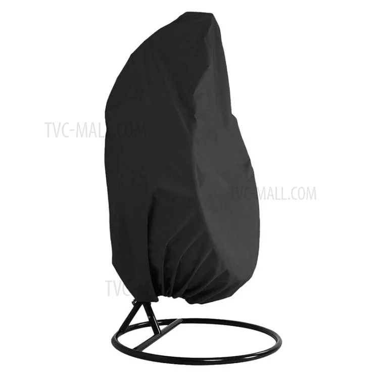 230x200cm UV Protection Swing Egg Chair Cover Outdoor Garden Terrace Dustproof Sunscreen Furniture Chair Dust Cover - Black