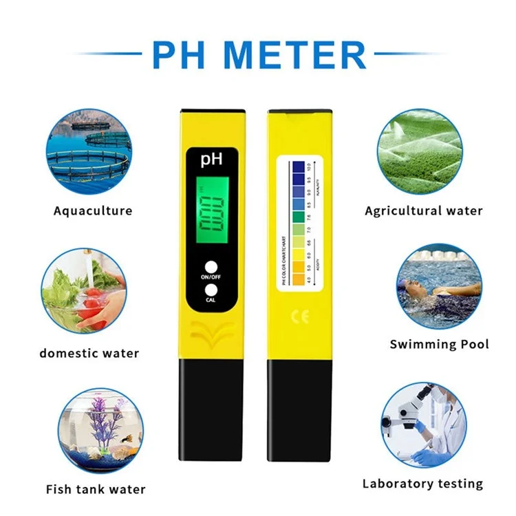 PH-04L Misuratore di PH Digitale con Calibrazione Automatica per Test della Qualità dell'Acqua, Monitor per Acquari e Piscine