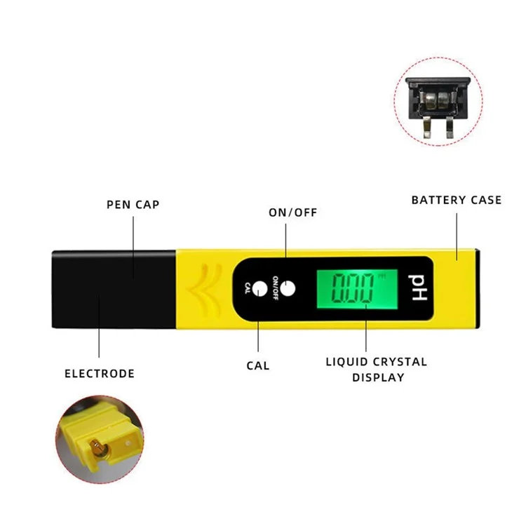 PH-04L Misuratore di PH Digitale con Calibrazione Automatica per Test della Qualità dell'Acqua, Monitor per Acquari e Piscine