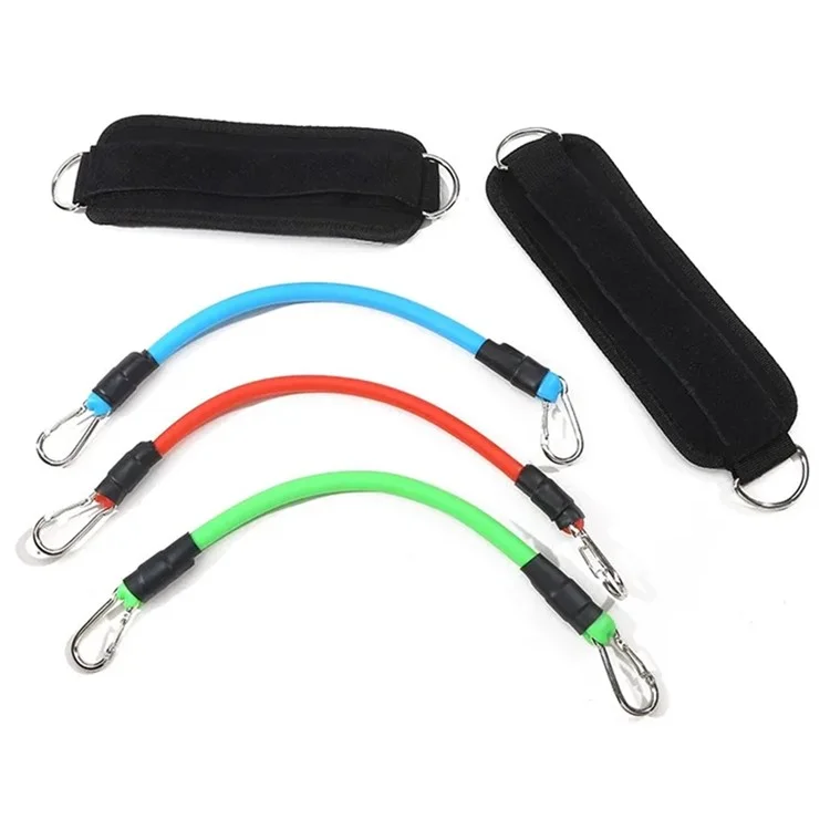 1 Par de Cinta de Tornozelo com 3 Bandas de Resistência para Exercício de Pernas e Glúteos Equipamento de Treino