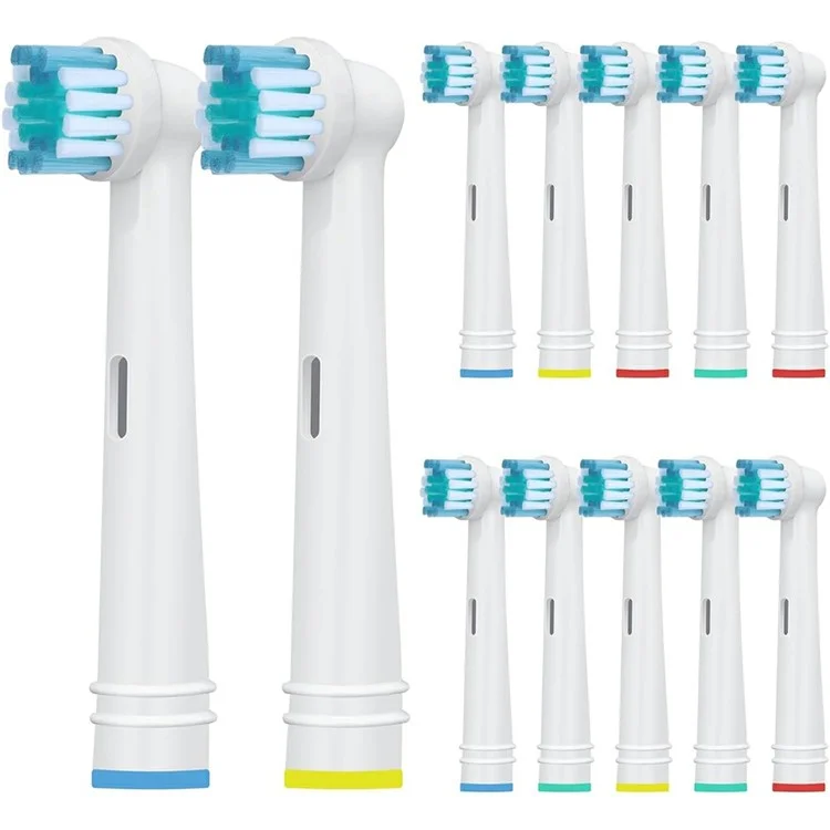 12 Têtes de Rechange pour Brosse à Dents Électrique avec Poils Doux pour un Nettoyage en Profondeur à la Maison