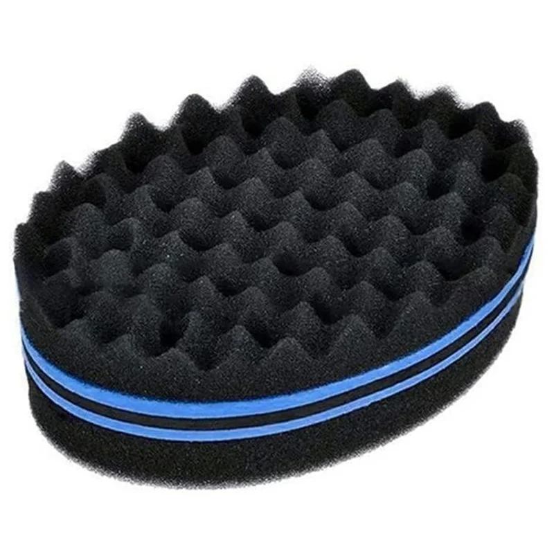 Curl Sponge Set for Black Men Hair Twist Styling Tool with Brush and Comb for Home / Barbershop - Red