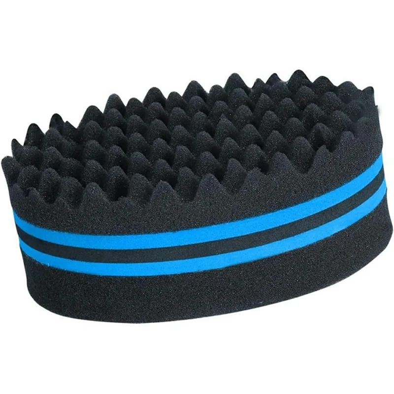 Curl Sponge Set for Black Men Hair Twist Styling Tool with Brush and Comb for Home / Barbershop - Red