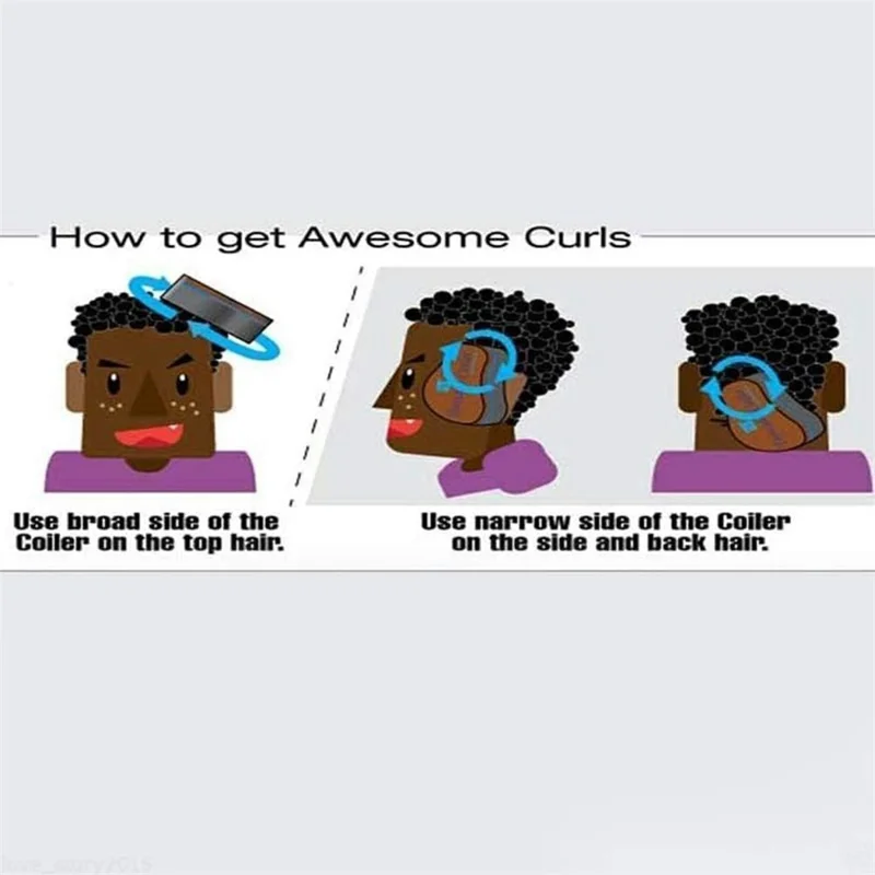 Curl Sponge Set for Black Men Hair Twist Styling Tool with Brush and Comb for Home / Barbershop - Red