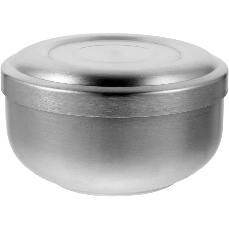 Edelstahl-Rasierschale Lather Mug für Männer - Breite und tiefe Seifenbehälter Bart-Pflege-Zubehör