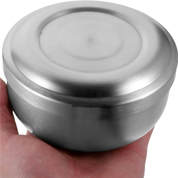 Edelstahl-Rasierschale Lather Mug für Männer - Breite und tiefe Seifenbehälter Bart-Pflege-Zubehör