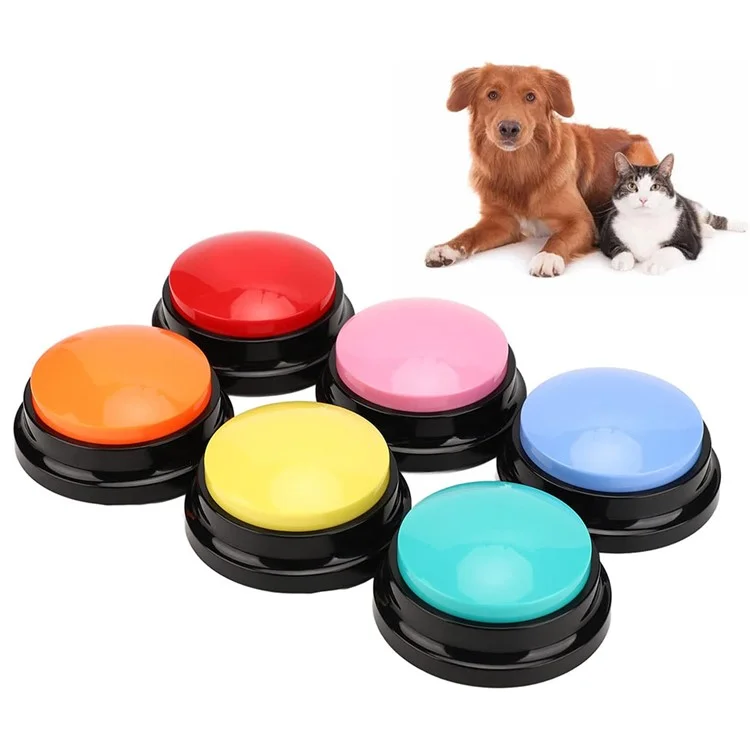 6Pcs Recordable Button Set Pet Training Buzzer Clear Sound Voice Recording Device for Dog Cat