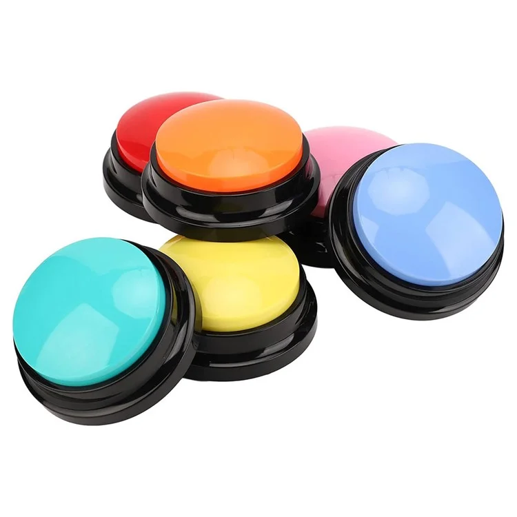 6Pcs Recordable Button Set Pet Training Buzzer Clear Sound Voice Recording Device for Dog Cat
