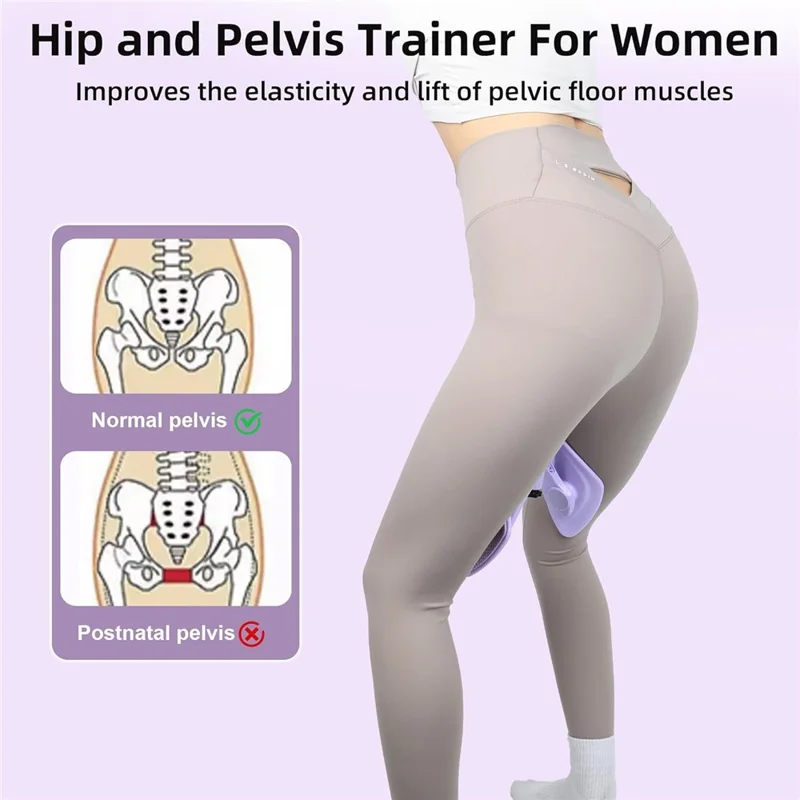 Hip Trainer Kegel Exerciser Pelvic Floor Trainer for Postpartum Rehabilitation Inner Thigh Trimmer