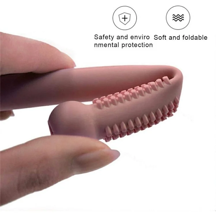 Baby Teething Toys 4Pcs Silicone Teether with Tube Brush Soft Hollow Design for Infant Oral Care (No FDA, BPA Free)