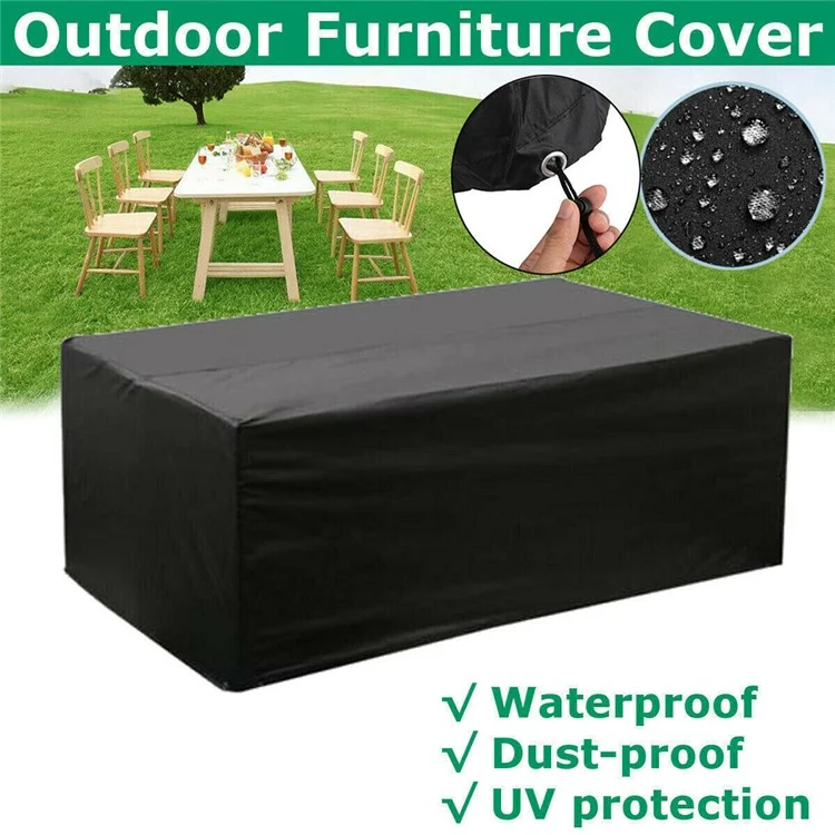 213x132x74cm 210D Oxford Cloth Waterproof Dustproof Outdoor Garden Yard Table Cover Furniture Protector