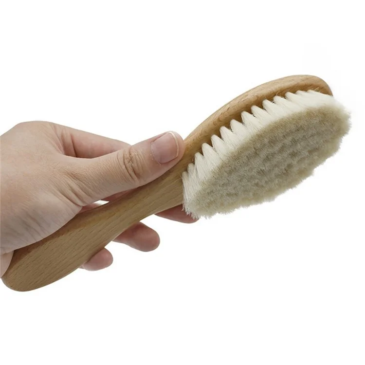 Spazzola per Bambini in Lana con Setole Naturali di Capra per un Cuoio Capelluto più Sano - Taglia L