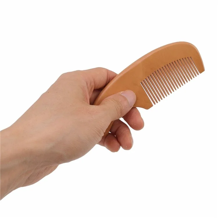 Set di spazzola e pettine in lana per neonati con setole di pelo di capra per massaggio delicato del cuoio capelluto