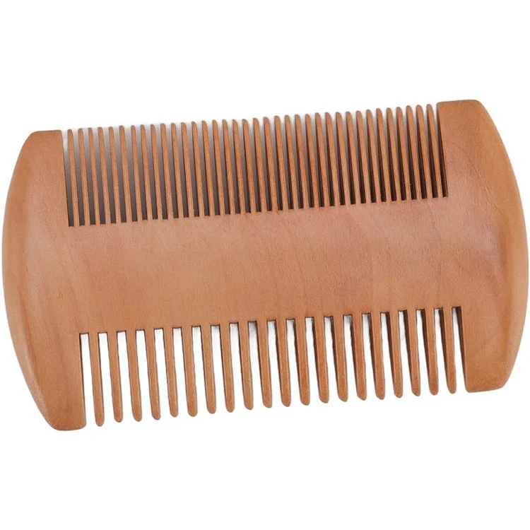 Petit ensemble de brosse à laine pour bébé et peigne double face en poils de chèvre naturels doux pour massage du cuir chevelu