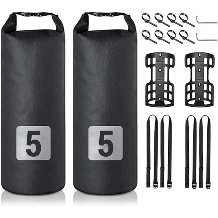 2Pcs 5L Bike Fork Bags Waterproof Roll Top Bicycle Dry Bag for Moutain Road Bikes Electric Scooters