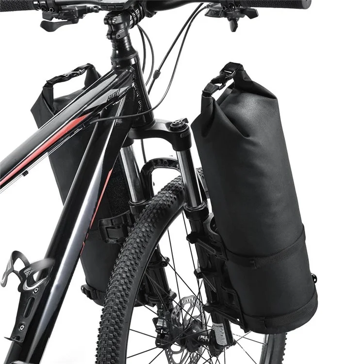 2Pcs 5L Bike Fork Bags Waterproof Roll Top Bicycle Dry Bag for Moutain Road Bikes Electric Scooters