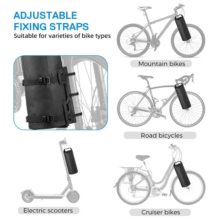 2Pcs 5L Bike Fork Bags Waterproof Roll Top Bicycle Dry Bag for Moutain Road Bikes Electric Scooters