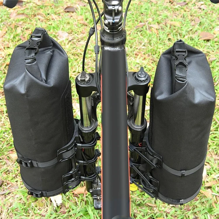 2Pcs 5L Bike Fork Bags Waterproof Roll Top Bicycle Dry Bag for Moutain Road Bikes Electric Scooters