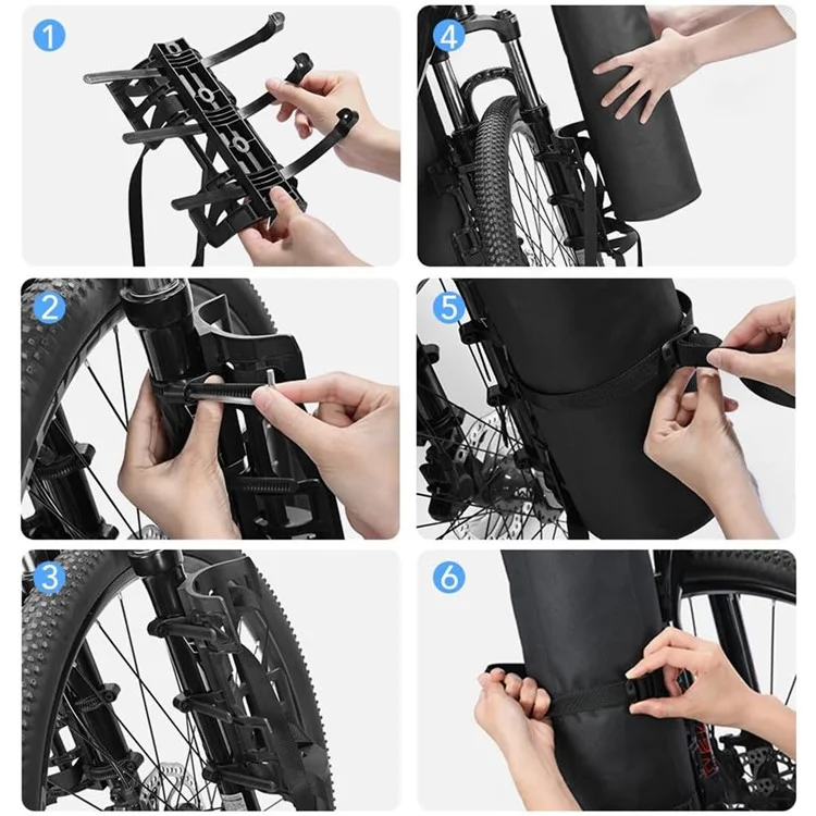 2Pcs 5L Bike Fork Bags Waterproof Roll Top Bicycle Dry Bag for Moutain Road Bikes Electric Scooters